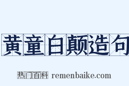 黄童白颠造句是什么意思的图片